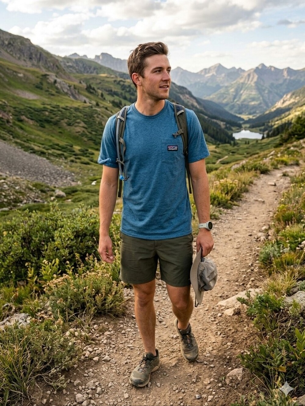 Patagonia Men’s Short-Sleeve Pocket Tee — Blue